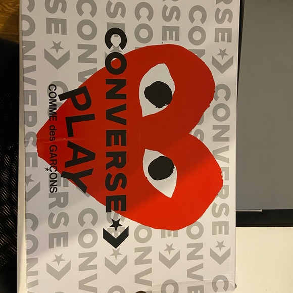 Comme des Garçons unisex black low top converse - Picture 3 of 3